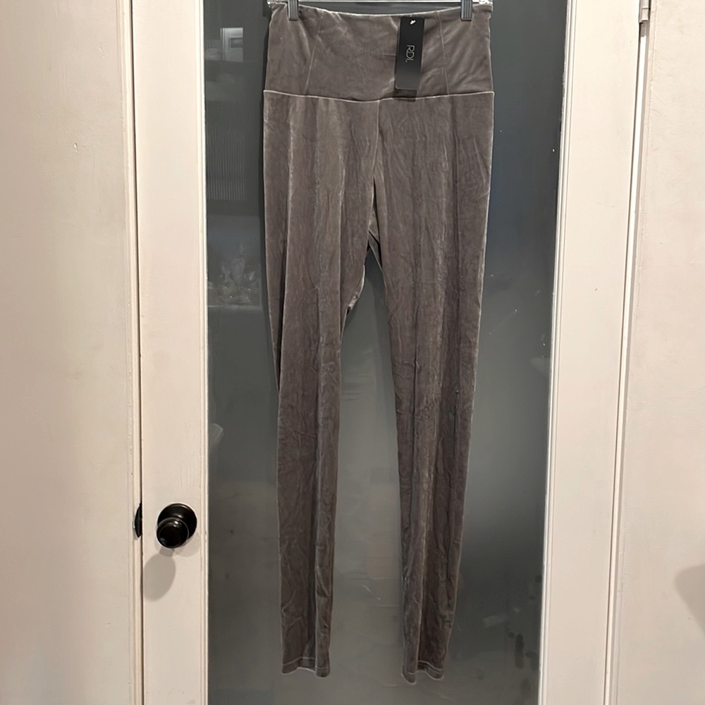 Silver Velour leggings